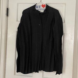 Issey Miyake Grey Blouse Medium